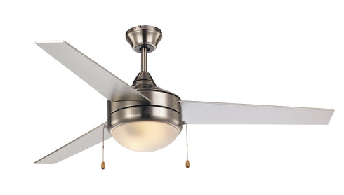 Trans Globe Cappleman 2 Light FAN E26 3 BLADES BN 2 Inch ROD 2 Inch ROD in Brushed Nickel Finish Model: F-1023 BN