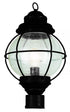 Trans Globe Catalina 15 Inch Post Mount Lantern Head in Black Finish Model: 69902 BK