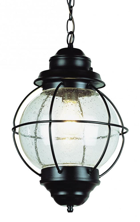 Trans Globe Catalina 19 Inch Hanging Lantern Pendant Light in Black Finish Model: 69906 BK