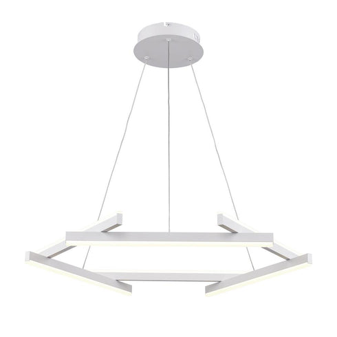 Trans Globe Celestia LED PENDANT 6 RODS 47W AG in Antique Gold Finish Model: MDN-1565 AG