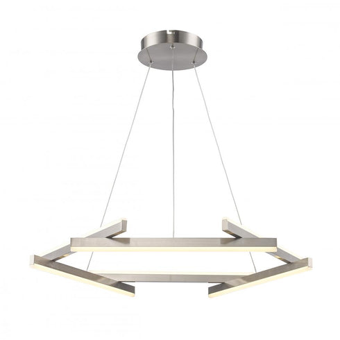 Trans Globe Celestia LED PENDANT 6 RODS 47W AG in Antique Gold Finish Model: MDN-1565 AG