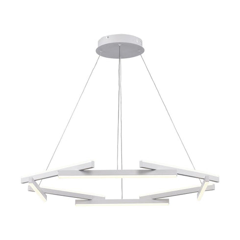 Trans Globe Celestia LED PENDANT 8 RODS 66W AG in Antique Gold Finish Model: MDN-1566 AG