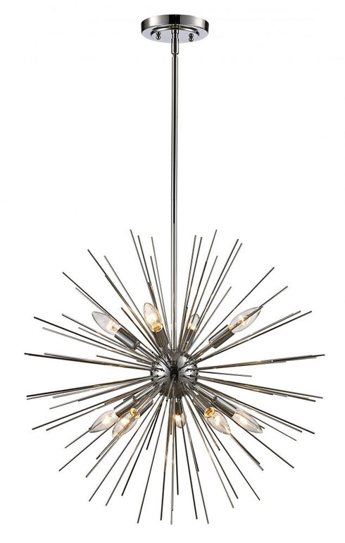 Trans Globe Collina 9 Light 9LT PENDANT STARBURST PC in Polished Chrome Finish Model: MDN-1452 PC