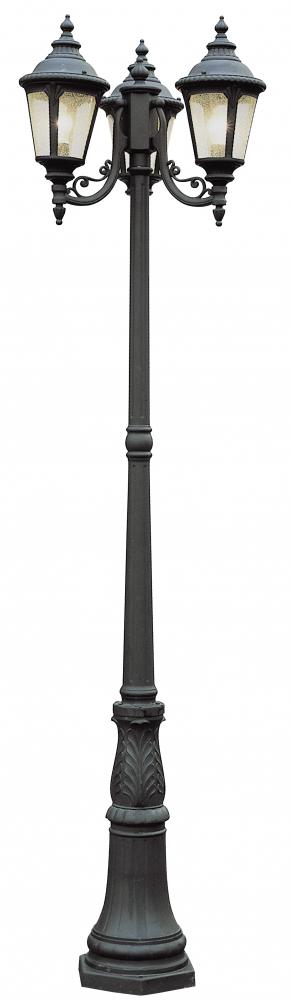 Trans Globe Commons 84.5 Inch Pole Light in Black Finish Model: 5048 BK