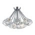 Trans Globe Crystal Court 12 Light Semi Flush Mount in Antique Gold Finish Model: 11738 AG