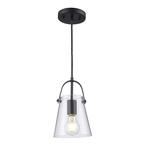 Trans Globe Curry 1 Light Shaded Mini Pendant Model: PND-2174 BK