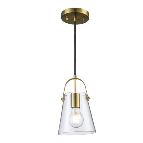 Trans Globe Curry 1 Light Shaded Mini Pendant Model: PND-2174 BK