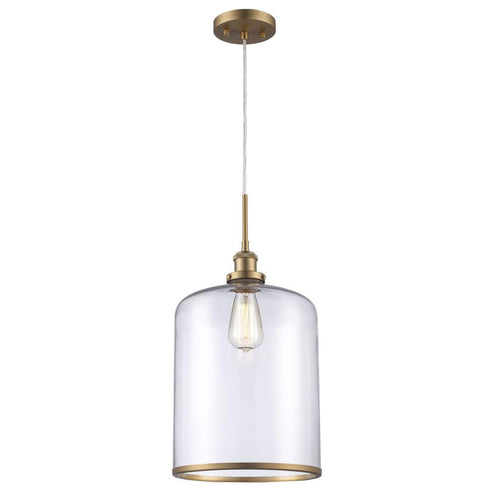 Trans Globe Dorina Single Light Clear Glass Mini Pendant Model: PND-2185 BK