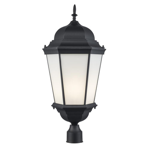 Trans Globe Eldlight 3 Light Outdoor Post Lamp in Black Finish Model: 51622 BK