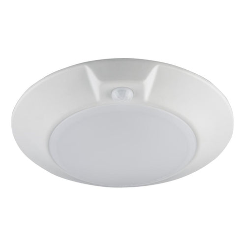 Trans Globe Elm 7.5 Inch DISK 14W 5CCT MOTION SENSOR WH in White Finish Model: LED-40030-MS WH
