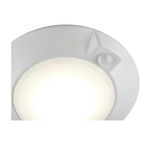 Trans Globe Elm 7.5 Inch DISK 14W 5CCT MOTION SENSOR WH in White Finish Model: LED-40030-MS WH