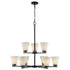 Trans Globe Fifer Chandeliers in Black Model: 71809 BK
