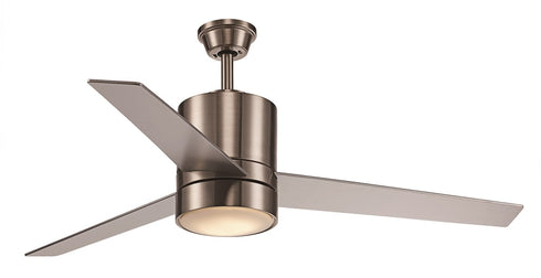 Trans Globe Finnley LED FAN 3 BLADES With WALL CONTR 4 Inch ROD in Brushed Nickel Finish Model: F-1018 BN