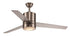 Trans Globe Finnley LED FAN 3 BLADES With WALL CONTR 4 Inch ROD in Brushed Nickel Finish Model: F-1018 BN