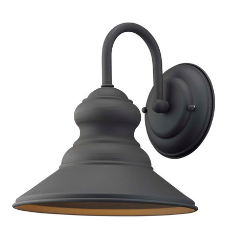 Trans Globe Forest Collection 1 Light Gooseneck Armed Outdoor Barn Wall Light in Silver Finish Model: 50540 SL