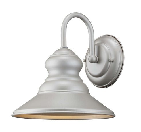 Trans Globe Forest Collection 1 Light Gooseneck Armed Outdoor Barn Wall Light in Silver Finish Model: 50540 SL