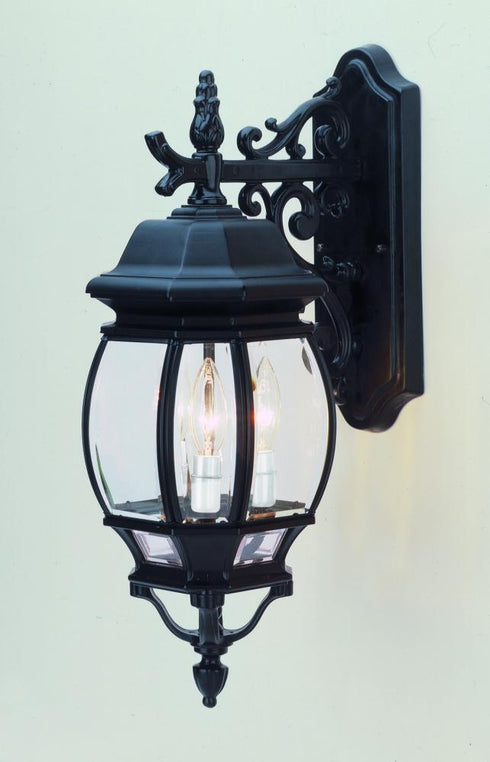 Trans Globe Francisco 3 Light WALL OUTD MED DOWN FRENCH in Black Finish Model: 4054 BK