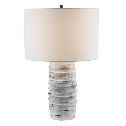 Trans Globe Garrison TABLE LAMP GRAY STONE WH Model: RTL-9177 GRY