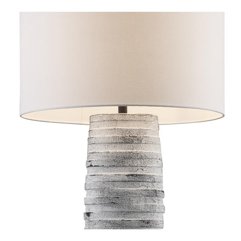 Trans Globe Garrison TABLE LAMP GRAY STONE WH Model: RTL-9177 GRY
