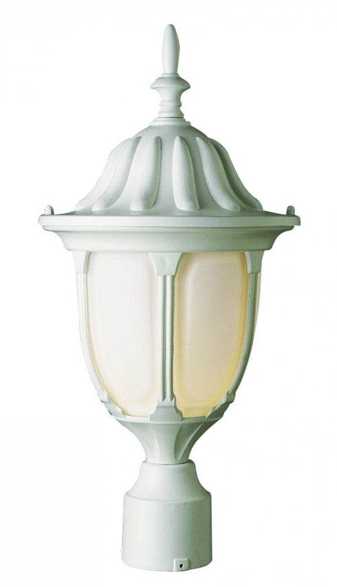 Trans Globe Hamilton 1 Light POST MED OUTD OPAL GLASS in Black Finish Model: 4042 BK