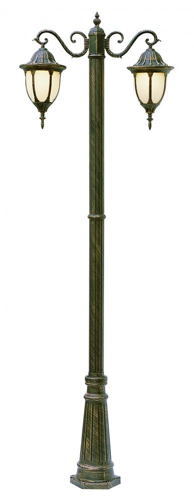 Trans Globe Hamilton 2 Light POLE DWN LANTERNS in Black Finish Model: 4043 BK