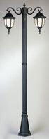 Trans Globe Hamilton 2 Light POLE DWN LANTERNS in Black Finish Model: 4043 BK