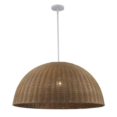 Trans Globe Harmony 1 Light PENDANT 33.5 Inch ROUND MESH W in White Finish Model: PND-2247 WH