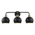 Trans Globe Indigo Vanity Lighting Blac Antique Gold Model: 22533 BKAG-WH