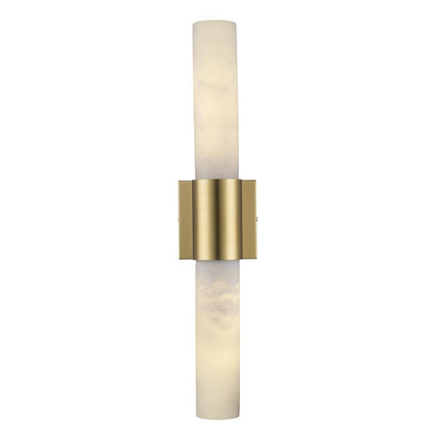 Trans Globe Kian 2 Light Spanish Alabaster Wall Sconce in Antique Gold Finish Model: 22680 AG
