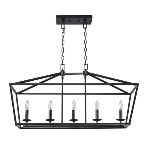 Trans Globe Lacey 12 Inch Pendant Style Cage Chandelier Model: 10263 BK