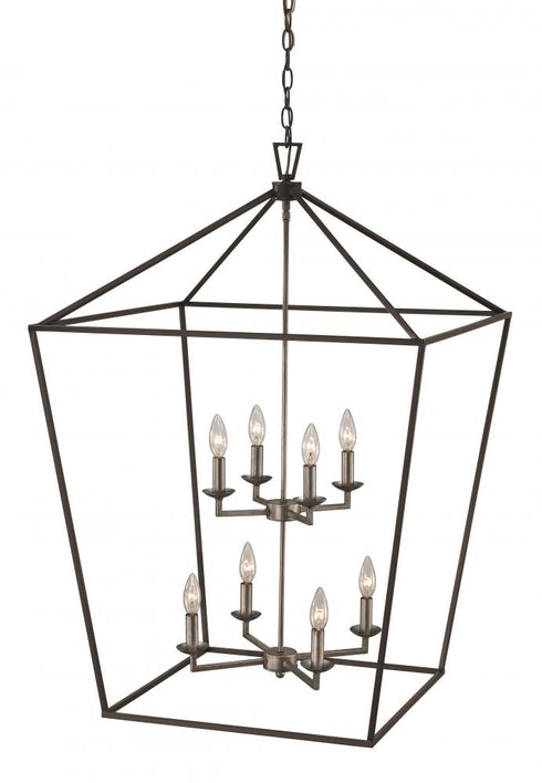 Trans Globe Lacey 26 Inch Pendant Style Cage Chandelier Model: 10265 PC/BK