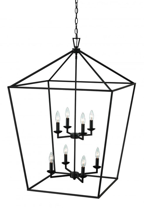 Trans Globe Lacey 26 Inch Pendant Style Cage Chandelier Model: 10265 PC/BK