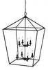 Trans Globe Lacey 26 Inch Pendant Style Cage Chandelier Model: 10265 PC/BK