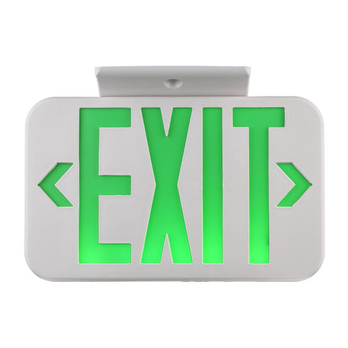 Trans Globe LED EXIT SIGN WH With GR LETTERS in Green Finish Model: EM-6000 GR
