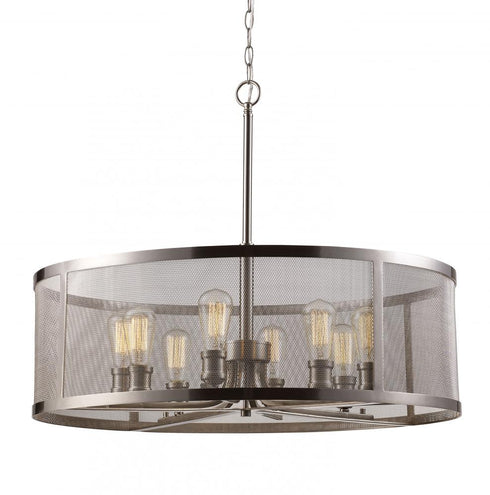 Trans Globe Mesh 30 Inch Drum Chandelier Model: 10229 BN