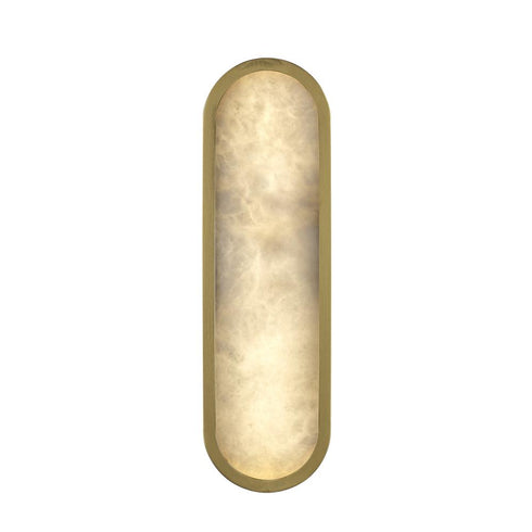Trans Globe Minerva 16' ALABASTER CIRCLR SCONCE AG in Antique Gold Finish Model: LED-22650 AG
