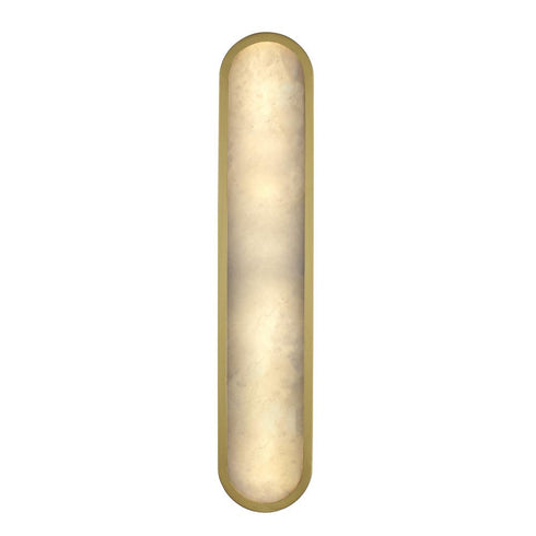 Trans Globe Minerva 24 Inch ALABASTER CIRCLR SCONCE AG in Antique Gold Finish Model: LED-22654 AG