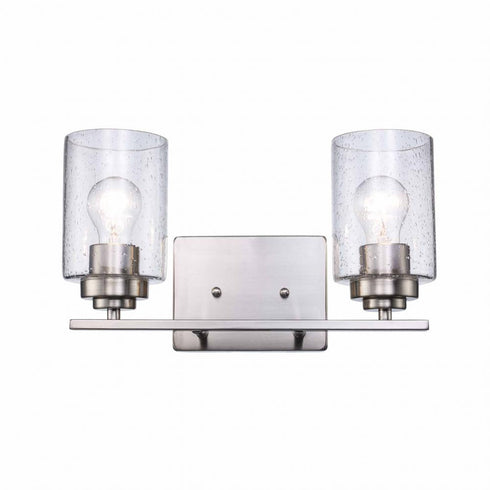 Trans Globe Mod Pod 2 Light Glass Drum Shaded Vanity Bar Model: 80522 BN