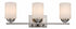 Trans Globe Mod Pod 3 Light Glass Drum Shaded Vanity Bar in Brushed Nickel Finish Model: 70523 BN