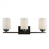 Trans Globe Mod Pod 3 Light Glass Drum Shaded Vanity Bar in Brushed Nickel Finish Model: 70523 BN