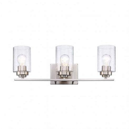 Trans Globe Mod Pod 3 Light Glass Drum Shaded Vanity Bar Model: 80523 BN