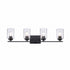 Trans Globe Mod Pod 4 Light Glass Drum Shaded Vanity Bar Model: 80524 BK