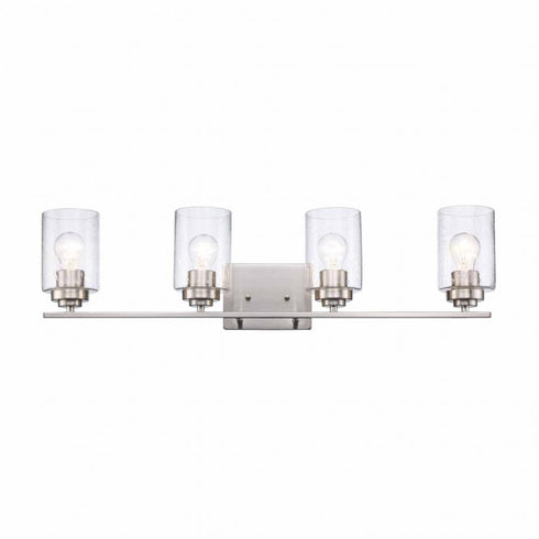 Trans Globe Mod Pod 4 Light Glass Drum Shaded Vanity Bar Model: 80524 BK
