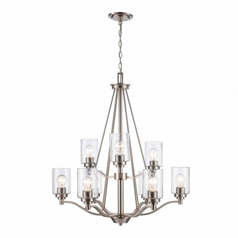 Trans Globe Mod Pod 9 Light Two Tier Glass Shaded Model: 80529 BK