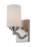Trans Globe Mod Pod Indoor Glass Drum Armed Sconce in Brushed Nickel Finish Model: 70521 BN
