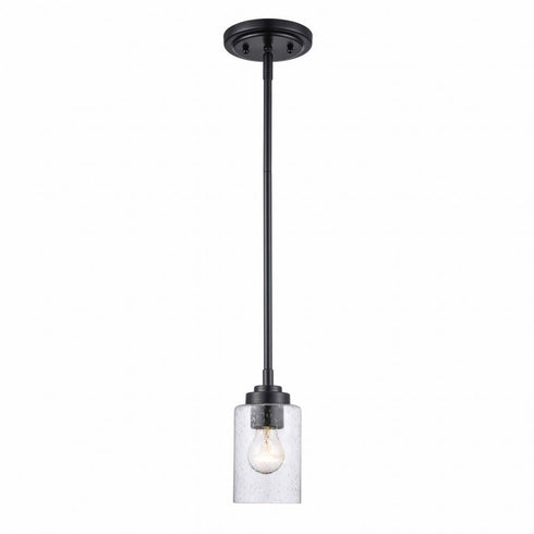 Trans Globe Mod Pod Indoor Mini Glass Drum Pendant Light Model: 80520 BK