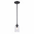 Trans Globe Mod Pod Indoor Mini Glass Drum Pendant Light Model: 80520 BK