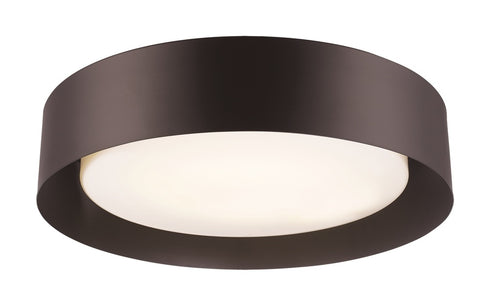 Trans Globe Moonstone LED FLUSH DRUM WH ACRY BK in Black Finish Model: LED-30051 BK
