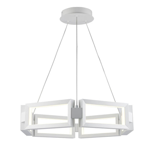 Trans Globe Mythos 25 Inch LED PENDANT RECTANGLE LINK in Black Finish Model: MDN-1588 BK