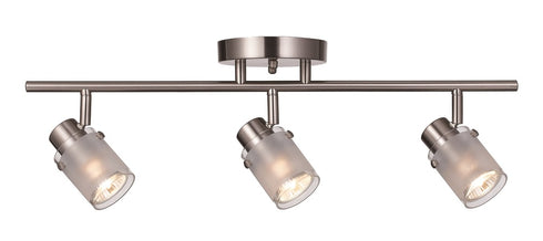 Trans Globe Nicholas 3LT TRACK LIGHT GU10 BN in Brushed Nickel Finish Model: W-953 BN